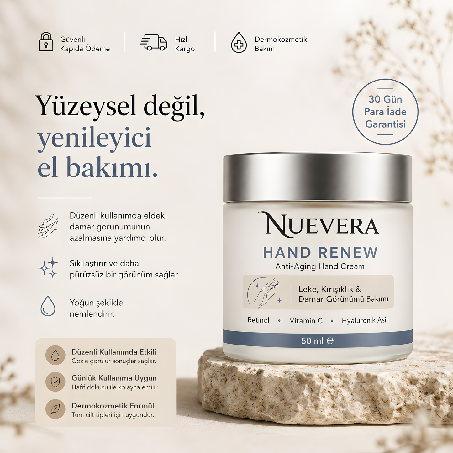 Nuevera HandRenew Anti-Aging El Bakım Kremi