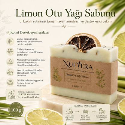 Nuevera Damar Görünümü Karşıtı Limon Otu Yağı Bakım Sabunu | 100gr