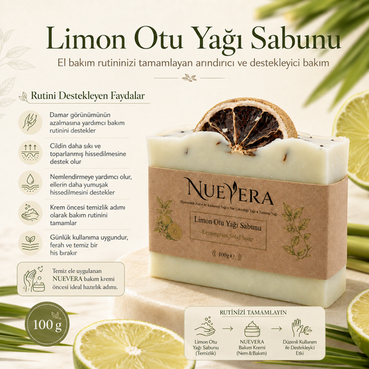 Nuevera Damar Görünümü Karşıtı Limon Otu Yağı Bakım Sabunu | 100gr