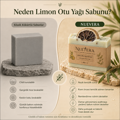 Nuevera Damar Görünümü Karşıtı Limon Otu Yağı Bakım Sabunu | 100gr